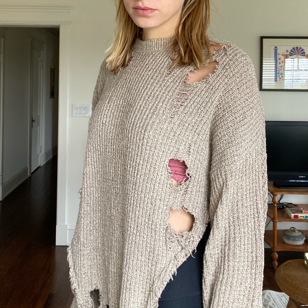 Tyler Lambert distressed sweater